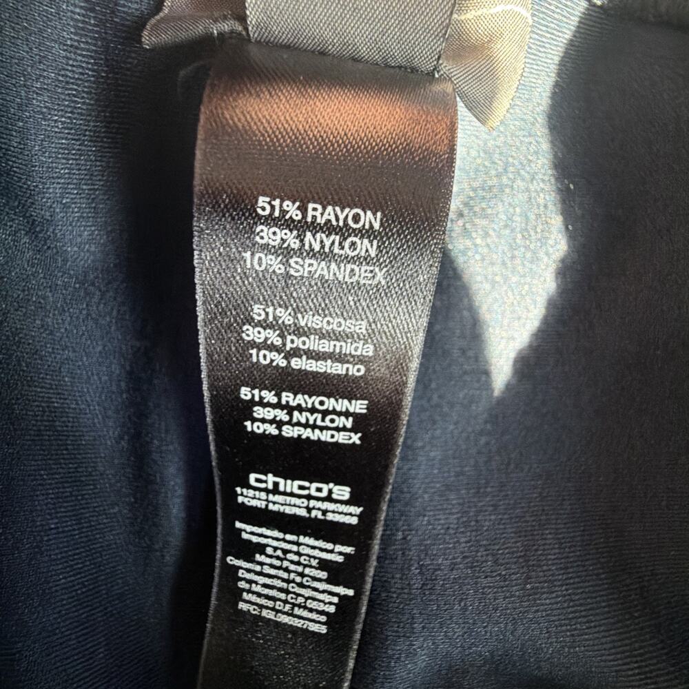 Chico's 3 Travelers Collection Black Ankle Dress Pants Stretch staple capsule XL - Picture 7 of 9